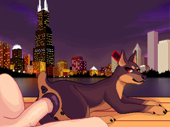 animal_genitalia animal_vulva bestiality canine_genitalia canine_vulva chicago duo female feral feral_penetrated food genitals human_on_feral human_penetrating human_penetrating_feral interspecies male male/female outside outside_sex penetration sears_tower sex vulva hrelterskrelter canid canine canis dobermann domestic_dog human mammal pinscher 4:3 digital_media_(artwork) pixel_(artwork)