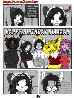 anthro black_body black_fur blonde_hair clothing dialogue female fur grey_body grey_fur group hair harem pink_body pregnant pregnant_female red_eyes simple_background text white_body white_fur yellow_body yellow_fur allartskye nintendo pokemon darksy_(allartskye) estelle_(allartskye) jolyne_(allartskye) kia_(allartskye) skye_(allartskye) sylvie_(allartskye) american_opossum canid canine canis domestic_cat eeveelution espeon felid feline felis fox generation_1_pokemon generation_2_pokemon generation_6_pokemon jolteon mammal marsupial pokemon_(species) sylveon true_fox umbreon wolf comic english_text hi_res url