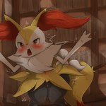 1:1 absurd_res ambiguous_penetration anthro anthro_on_feral barely_visible_genitalia barely_visible_pussy bestiality blush bodily_fluids braixen duo eevee female feral from_behind_position generation_1_pokemon generation_6_pokemon genitals hi_res larger_anthro larger_female legs_together library male male/female minami_juuji nintendo open_mouth penetration pokemon pokemon_(species) pussy sex shaking shiny_pokemon size_difference smaller_feral smaller_male standing standing_sex stealth stealth_sex sweat trembling