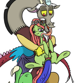 accessory animal_genitalia animal_vulva arms_around_torso big_penis dreadlocks duo equine_genitalia equine_vulva female feral flower flower_in_hair genitals hair hair_accessory holding_up looking_at_another looking_down male male/female penetration penis plant simple_background spread_legs spreading teats tongue tongue_out vaginal vaginal_penetration vein veiny_penis vulva white_background vadytwy friendship_is_magic hasbro my_little_pony discord_(mlp) tree_hugger_(mlp) chimera draconequus earth_pony equid equine horse mammal pony hi_res