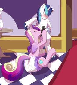 animal_genitalia animal_penis black_penis blue_mane blush bodily_fluids clothed clothing cum cutie_mark diaper duo ejaculation equine_genitalia equine_penis erection eyes_closed feces fellatio female feral furgonomic_diaper furgonomics genital_fluids genitals hand_on_head horn male male/female mane markings oral penile penis pink_body pink_mane pink_tail quadruped sex soiled_diaper soiling striped_mane striped_markings striped_tail stripes tail tail_markings unclean_diaper used_diaper wearing_diaper white_body wings furrychrome friendship_is_magic hasbro my_little_pony mythology princess_cadance_(mlp) shining_armor_(mlp) equid equine mammal mythological_creature mythological_equine unicorn winged_unicorn 2018 digital_drawing_(artwork) digital_media_(artwork) hi_res