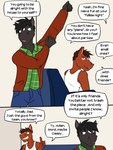3:4 anthro blake_jackson clothed clothing comic dialogue duo english_text equid equine father_(lore) father_and_child_(lore) father_and_son_(lore) fully_clothed furniture fuze gesture hand_gesture hi_res horse jacket male mammal on_sofa parent_(lore) parent_and_child_(lore) parent_and_son_(lore) pattern_clothing pattern_shirt pattern_topwear plaid plaid_clothing plaid_shirt plaid_topwear sam_jackson shirt sitting sofa son_(lore) tank_top texnatsu text thumbs_up topwear