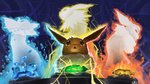 ambiguous_gender brown_body brown_fur electricity fire fur open_mouth silhouette solo water supearibu nintendo pokemon eevee eeveelution flareon generation_1_pokemon jolteon pokemon_(species) vaporeon 16:9 2020 hi_res widescreen