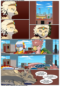 anthro beak eyes_closed female group inside male speech_bubble text fidchellvore avian canid canine canis mammal wolf 2026 comic english_text url