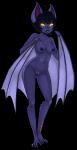 anthro breasts fangs female genitals glowing glowing_eyes hair looking_at_viewer membrane_(anatomy) membranous_wings nipples nude pussy simple_background solo teeth tongue transparent_background wings xenthyl bat mammal 2013 alpha_channel digital_media_(artwork)