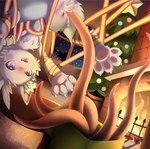 anthro bodily_fluids christmas_tree cum cum_in_pussy cum_inside detailed_background duo female fire fireplace fur furnace genital_fluids holidays kemono open_mouth open_smile pawpads paws plant sex silhouette smile tentacle_sex tentacles tree white_body white_fur window ame_kitsune christmas santa_claus felid feline mammal tentacle_creature 2021 hi_res