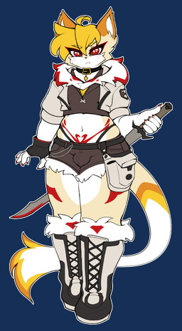 anthro blonde_hair blush boots bottomwear bulge clothed clothing femboy footwear fur hair hotpants looking_at_viewer male melee_weapon red_eyes serious shoes shorts small_bulge solo sword tail thong_straps weapon tasticstarlight talia_(tasticstarlight) domestic_cat felid feline felis mammal alpha_channel digital_media_(artwork) hi_res shaded