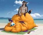 2024 anthro artist_name bat beach big_breasts big_butt bodily_fluids breasts butt canid canine canis canon_x_oc cum cum_on_back duo female from_behind_position genital_fluids genitals hot_dogging huge_butt hyper hyper_butt interspecies male male/female mammal morbidly_obese nude obese overweight penis rouge_the_bat sega sex sonic_the_hedgehog_(series) tail totesfleisch8 towel wings wolf