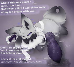 2_tails animal_genitalia animal_penis big_penis bodily_fluids bow_tie bow_tie_only dialogue dirty_talk erection feline_genitalia feline_penis feral food fur genital_fluids genitals grey_body grey_fur heart_symbol huge_penis hybrid_genitalia hybrid_penis hyper hyper_genitalia hyper_penis knot knotted_feline_penis knotted_penis leg_markings lying male markings mostly_nude multi_tail musk neck_tuft neck_tuft_bow nude one_eye_closed penis popsicle precum purple_eyes ribbons_(anatomy) small_but_hung smile socks_(marking) solo sound_effects tail talking_to_viewer text throbbing throbbing_penis tuft vein veiny_penis white_body white_fur hojiart nintendo pokemon hoji_(hojiart) eeveelution generation_6_pokemon ghost pokemon_(species) spirit sylveon 2025 artist_name digital_drawing_(artwork) digital_media_(artwork) english_description english_text hi_res