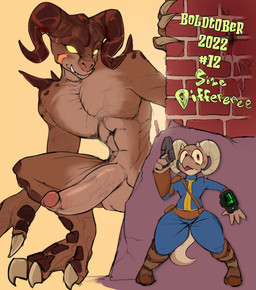 big_penis duo female genitals horn huge_penis imminent_rape imminent_sex male male/female penis ranged_weapon shortstack shortstack_female size_difference tail vault_suit vein veiny_penis weapon wide_hips dep fallout microsoft piko_(simplifypm) deathclaw humanoid kobold reptile scalie 2022 absurd_res adobe_photoshop_(artwork) digital_media_(artwork) hi_res