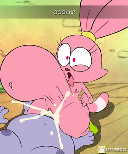 abdominal_bulge anthro areola baby_trapping belly belly_inflation big_belly bodily_fluids clitoris cowgirl_position cum cum_in_vagina cum_inflation cum_inside duo ejaculation erection exclamation_point female female_penetrated from_front_position genital_fluids genitals inflation loli looking_at_viewer looking_pleasured lying male male/female male_penetrating male_penetrating_female moobs nipples nude on_back on_bottom on_top open_mouth orgasm overweight overweight_anthro overweight_male penetration penis pink_body pink_eyes purple_areola purple_body purple_nipples sex shota sweat text thick_thighs tongue tongue_out vaginal vaginal_penetration vulva young young_anthro young_female young_male kiffy_(artist) cartoon_network chowder_(series) chowder panini_(chowder) lagomorph leporid mammal rabbit absurd_res english_text hi_res