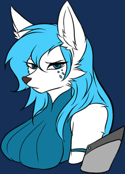anthro armor clothing female grumpy magic_user pouty robe solo riverred thermia_(character) canid canine canis fox hybrid mammal wolf alpha_channel