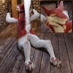 anthro anus bdsm bondage bound butt chain chained claws clitoral_hood collar feet female fingers genitals hindpaw limp nude pawpads paws prehensile_clitoral_hood pussy solo tail toes tongue unconscious ascaniololololol sergal_(untied_verbeger) mammal sergal 1:1 3d_(artwork) absurd_res digital_media_(artwork) hi_res