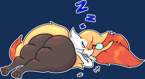 anthro big_butt big_ears black_body black_fur bodily_fluids bottom_heavy bubble butt cheek_tuft digitigrade dipstick_tail drooling eyelashes eyes_closed facial_tuft female fur huge_butt inner_ear_fluff lying markings on_front orange_body orange_fur orange_nose saliva simple_background sleeping snot snot_bubble solo sound_effects tail tail_markings thick_thighs transparent_background tuft vowelless vowelless_sound_effect white_body white_fur wide_hips yellow_body yellow_fur zzz sweetdull nintendo pokemon braixen generation_6_pokemon pokemon_(species) alpha_channel