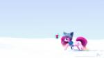 16:9 blue_eyes cutie_mark equid equine fan_character female feral hair hasbro hi_res horn joellethenose magic mammal my_little_pony mythological_creature mythological_equine mythology purple_hair scarf simple_background solo standing unicorn widescreen