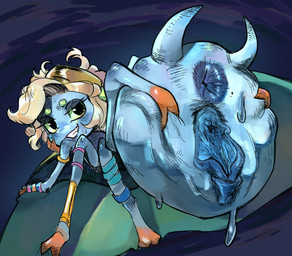 8_legs accessory anus arthropod_abdomen bedroom_eyes blonde_hair blue_anus blue_body blue_vulva blush bodily_fluids butt butt_focus cellulite clitoral_hood clitoris clothing curly_hair curvy_figure deep_skin detailed_anus eyebrows female female_feral feral genitals green_sclera grin grinning_at_viewer hair headband headband_only headgear headwear holding_butt holding_cheek humanoid_face leaf looking_at_viewer looking_back looking_back_at_viewer markings mole_(marking) mole_on_butt narrowed_eyes no_irises on_leaf plump_labia puffy_anus rear_view seductive simple_background skindentation smile smiling_at_viewer smug spider_legs spinneret spread_anus spread_butt spread_vulva spreading squint sweat sweaty_abdomen thick_eyebrows voluptuous voluptuous_female voluptuous_feral vulva white_background erieolae european_mythology greek_mythology hades_(game) hades_2_(game) mythology arachne_(hades) arachne arachnid arthropod spider 2025 colored hi_res line_art smaller_version_at_source