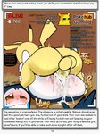 absurd_res anthro blush bodily_fluids chat cum duo emolga english_text eyewear female female_penetrated from_front_position generation_1_pokemon generation_5_pokemon genital_fluids glasses hay hi_res looking_pleasured male male/female male_penetrating male_penetrating_female mating_press narration nintendo penetration pikachu pokemon pokemon_(species) pokemon_mystery_dungeon profanity rodent_powered_(softestpuffss) sex skye_(rodent_powered) softestpuffss spike_chunsoft streaming summer_(rodent_powered) text trans_(lore) trans_man_(lore) wall_(structure) wood wood_wall