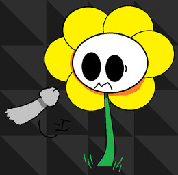 disembodied_penis duo flower genitals grass male male/male not_furry one_eye_closed penis plant pointing_penis scared wink double_double_d deltarune undertale undertale_(series) anon anonymous_character flowey_the_flower elemental_creature flora_fauna flower_creature human mammal