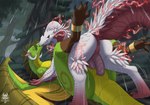 4_toes anal anal_penetration animal_genitalia animal_penis anus bodily_fluids brown_hair butt claws crossgender curved_horn detailed_background duo electricity erection feet female female_penetrated feral feral_on_feral feral_penetrated feral_penetrating feral_penetrating_feral forest fur genitals green_body green_scales hair horn kissing leg_braces lying male male/female male_penetrating male_penetrating_female markings membrane_(anatomy) membranous_wings multi_genitalia multi_penetration nude on_back outside outside_sex paws penetration penile penile_penetration penis penis_in_ass penis_in_pussy pink_anus plant pussy quadruped raining red_body red_scales ribbed_penis saliva scale_markings scales sex sky tail toe_claws toes tongue tree vaginal vaginal_penetration wet white_body wings 5ushiroll capcom european_mythology monster_hunter mythology arcestus kalyx_halasuwa dragon fanged_wyvern mythological_creature mythological_scalie scalie tobi-kadachi western_dragon 2024 digital_media_(artwork) hi_res watermark