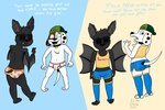 anthro backwards_hat bottomwear briefs clothing duo exposed eyewear hat headgear headwear hotpants male male/male shirt shorts sunglasses tank_top topwear tube_socks underwear undressing wings wubz cj_the_otter harvey bat beagle canid canine canis domestic_dog hunting_dog mammal scent_hound 3:2 absurd_res hi_res