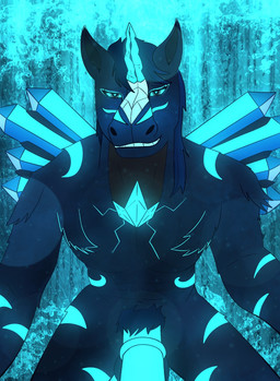 animal_genitalia animal_penis anthro blue_body blue_fur blue_hair blush crystal equine_genitalia equine_penis erection facial_markings first_person_view fur fur_markings genitals hair head_markings heart_eyes heart_symbol horn intimate looking_at_viewer male markings penis smile solo waterfall wings seiune mythology equid equine mammal mythological_creature mythological_equine unicorn digital_media_(artwork) hi_res