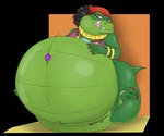 anthro belly belly_gem big_belly clothing dreadlocks duo female gem hand_on_belly overweight simple_background sitting tongue tongue_out vore wide_crotch smappa sly_cooper_(series) sony_corporation sony_interactive_entertainment sucker_punch_productions mz._ruby alligator alligatorid crocodilian reptile scalie 2015 alpha_channel