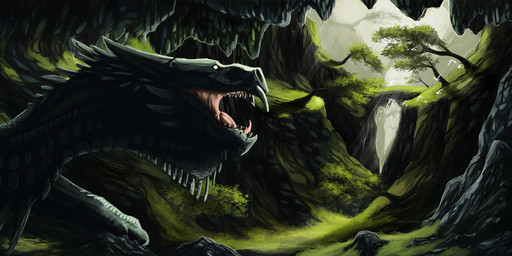 ambiguous_gender black_body black_scales day detailed_background feral grass horn membrane_(anatomy) membranous_wings open_mouth outside plant scales solo spines teeth tongue wings ashesdrawn mythology dragon mythological_creature mythological_scalie scalie 2015 digital_media_(artwork)