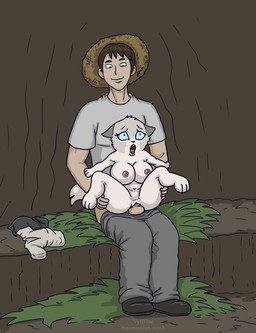 anthro anthro_penetrated big_breasts blue_eyes breasts brown_body brown_fur brown_hair clothed clothing duo female female_on_human female_penetrated fur grass hair hat headgear headwear human_on_anthro human_penetrating human_penetrating_anthro inside interspecies male male/female male_human male_penetrating male_penetrating_female nipples open_mouth partially_clothed penetration penile penile_penetration plant sex size_difference smaller_female smile spread_legs spreading vylfgor solo_farming_in_the_tower maril_(solo_farming_in_the_tower) park_sejun_(solo_farming_in_the_tower) domestic_cat felid feline felis human mammal siamese_cat hi_res