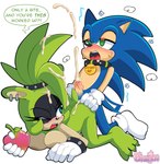 ahegao anthro anthro_on_anthro apple areola barefoot big_areola big_breasts big_nipples blue_body blue_eyes blush bodily_fluids breasts butt clothing cum cum_on_face dialogue duo ejaculation feet female food footwear fruit genital_fluids genitals gloves gloves_only green_body green_eyes handwear handwear_only looking_pleasured male male/female mostly_nude multicolored_body nipples one_eye_closed open_mouth penis plant roleplay socks tan_body text two_tone_body senshion idw_publishing sega sonic_the_hedgehog_(comics) sonic_the_hedgehog_(idw) sonic_the_hedgehog_(series) sonic_the_hedgehog surge_the_tenrec afrosoricid eulipotyphlan hedgehog mammal tenrec 2025 absurd_res english_text hi_res