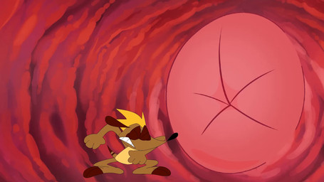 3_toes anthro anus big_butt black_hair blonde_hair bodily_fluids brown_body brown_fur brown_toes butt duo fart farting_female farting_out_another feet female female_farting fur hair inside_colon inside_rectum kick loud_noise male male/female multicolored_body multicolored_fur nude nude_anthro nude_female nude_male pain sharp_teeth spots sweat teeth toes vore potateymatey leena_(potateymatey) marley_(potateymatey) herpestid hyena mammal meerkat 16:9 animated hi_res short_playtime sound video voice_acted widescreen