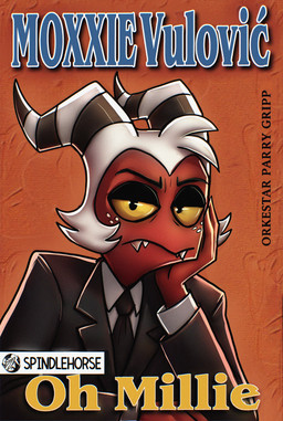 album_cover_parody album_reference clothing fangs freckles hair looking_at_viewer male parody red_body red_skin serbian sharp_teeth solo suit teeth white_hair yellow_eyes afantasyhero hellaverse helluva_boss spindlehorse_toons moxxie_(helluva_boss) roki_vulovic humanoid imp absurd_res album_cover cover hi_res