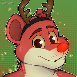 anthro brown_eyes cheek_tuft closed_smile dotted_background eyebrows facial_tuft fake_antlers fake_horns fur glowing glowing_nose green_background happy holidays light looking_at_viewer male mouth_closed multicolored_body multicolored_fur no_pupils outline pattern_background red_body red_eyebrows red_fur simple_background smile smiling_at_viewer solo tuft two_tone_body two_tone_fur whisker_spots white_body white_fur white_outline yellow_sclera ractoons christmas bear mammal 1:1 2021 colored digital_drawing_(artwork) digital_media_(artwork) english_description hi_res icon lighting shaded