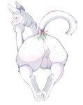 anthro anus backsack balls big_butt butt genitals kiss_my_ass looking_back male mistletoe mistletoe_on_tail nude perineum plant presenting presenting_hindquarters raised_tail rear_view smile solo tail thick_thighs kitorie nintendo pokemon generation_4_pokemon lucario pokemon_(species) absurd_res hi_res sketch