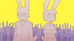 anthro clothing crop_top duo_focus female group head_tuft high_waisted_bottomwear hoodie large_group male nervous shirt simple_background simple_eyes topwear tuft worried_look agidyne rose_(agidyne) stephen_(agidyne) lagomorph mammal 16:9 4k absurd_res hi_res widescreen