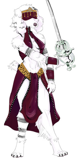 abs anthro barefoot blind blindfold breasts chest_tuft clothed clothing covered_eyes disability feet female fur melee_weapon muscular sensory_deprivation side_boob solo sword tuft weapon unknown_artist talia_(lordjimnor) bird_dog canid canine canis cocker_spaniel domestic_dog hunting_dog mammal spaniel hi_res