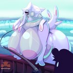 anthro areola big_breasts breasts female fishing_rod huge_breasts nipples nude pink_areola pink_nipples thick_thighs damianvertigo nintendo pokemon cetitan generation_9_pokemon pokemon_(species) 1:1 absurd_res hi_res