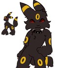 anthro collar fur hand_on_hip looking_away male neckwear smile solo spiked_collar spikes tail vaporeon1770 nintendo pokemon echo_(vaporeon1770) fan_character canid canine eeveelution fox generation_2_pokemon mammal pokemon_(species) umbreon