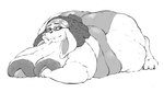 anthro areola areola_slip barefoot belly big_areola big_belly big_breasts big_butt breasts buckteeth butt cellulite claws clothed clothing costume eyeshadow eyewear feet female floppy_ears fur glasses hair huge_butt kerchief leotard lying lying_on_ground makeup mature_anthro mature_female morbidly_obese morbidly_obese_anthro morbidly_obese_female obese obese_anthro obese_female on_front on_ground overweight overweight_anthro overweight_female rectangular_glasses sagging_breasts simple_background solo teeth thick_thighs toe_claws wide_hips dorkass the_man_from_the_window zed_technician_games mama_rabbit_(tmftw) lagomorph leporid mammal rabbit 2023 digital_drawing_(artwork) digital_media_(artwork) greyscale hi_res monochrome