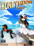 angry anthro clothed clothing cruise_ship duo female hat headgear headwear honeymoon_cruise male merchant_ship passenger_ship pawpads paws romantic romantic_couple sea ship vehicle water watercraft thaismotosuwa alst menzo canid canine canis hyena mammal mexican_wolf wolf 2019 absurd_res comic cover cover_art cover_page hi_res