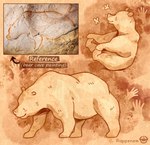 ambiguous_gender cave_painting feral fur quadruped smile solo text rappenem bear mammal 2025 ancient_art clip_studio_paint_(artwork) digital_media_(artwork) english_text hi_res reference_image