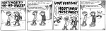 anthro cough dialogue humor male outside running swedish text martin_kellerman rocky_(comic) mange_(martin_kellerman) rocky_(martin_kellerman) amphibian canid canine canis domestic_dog frog mammal comic monochrome swedish_text translated