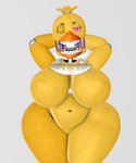 anthro beak belly bib_only big_breasts breasts female front_view huge_breasts huge_hips huge_thighs looking_at_viewer machine magazine one_eye_closed solo standing thick_thighs wide_hips wink wire smokedsoul35 five_nights_at_freddy's five_nights_at_freddy's_2 scottgames withered_chica_(fnaf) animatronic avian bird chicken galliform gallus_(genus) phasianid robot 3d_(artwork) 5:6 digital_media_(artwork) hi_res