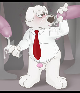animal_genitalia anthro balls big_penis blush bodily_fluids bottomless clothed clothing cocktail_glass collared_shirt container cum cum_drip cum_in_a_cup cum_in_container cum_on_face cum_string cup disembodied_penis dress_shirt drinking_glass dripping drunk ejaculation erection genital_fluids genitals glass glass_container glass_cup group half-erect humanoid_genitalia humanoid_penis looking_at_genitalia looking_at_penis male male/male masturbation necktie penis penis_in_face shirt silhouette simple_background slightly_chubby small_penis solo_focus standing stare substance_intoxication topwear neenya family_guy brian_griffin canid canine canis domestic_dog mammal absurd_res hi_res letterbox