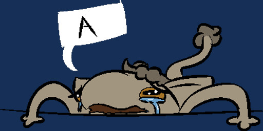 a_(vocalization) ambiguous_gender anthro bodily_fluids brown_eyes crying fur grey_body grey_fur solo speech_bubble tail tail_tuft tan_body tears text tuft brick_(artist) the_nature_of_predators mammal venlil_(the_nature_of_predators) alpha_channel low_res