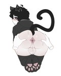 ahoge ambiguous_gender anus balls big_butt black_clothing black_ears black_hair black_hoodie black_tail black_topwear bottomless bottomless_humanoid bottomless_male butt butt_grab cat_tail clothed clothing disembodied_hand femboy genitals hair hand_on_butt hoodie legwear long_tail male perineum presenting presenting_anus presenting_balls presenting_hindquarters spread_anus spread_butt spreading tail thigh_highs topwear bro_aniki toebeanies doomer_(bro_aniki) doomer_boy animal_humanoid cat_humanoid felid felid_humanoid feline feline_humanoid humanoid mammal mammal_humanoid 2024 absurd_res hi_res