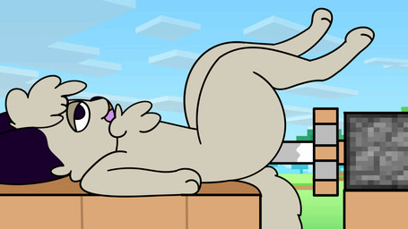 ambiguous_gender anal anthro biped black_ears blue_sky fucking_machine fur hair looking_pleasured lying machine on_back open_mouth outside piston plant sky solo tail tan_body tan_fur tan_hair tree youfrasn microsoft minecraft minecraft_sheep_fucker mojang xbox_game_studios ivy_(ivtaku) canid canine fox mammal 16:9 animated hi_res loop widescreen