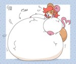anthro belly big_belly big_breasts big_butt breasts butt early_pregnancy excited eyes_closed female fluffy freckles fur heart_symbol heart_tail huge_belly huge_breasts hyper hyper_pregnancy orange_body orange_eyes orange_fur pregnant pregnant_anthro pregnant_female solo tail white_body white_fur guzzlord420 cali_(butthutt) mammal mouse murid murine rodent hi_res