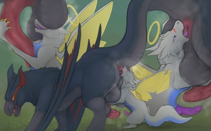 anal anthro anthro_on_feral anthro_penetrating anthro_penetrating_feral anthro_rimming anthro_rimming_feral anus ass_up balls balls_on_face beak bestiality big_balls big_butt big_penis blue_body blue_eyes blue_fur butt claws duo feral feral_penetrated feral_rimmed fur genitals halo hugging_penis knot knotted_penis larger_feral larger_penetrated male male/male male_anthro male_feral male_rimmed male_rimming male_rimming_male musk musky_balls musky_butt musky_penis oral penetration penis perineum pink_anus pink_penis purple_knot purple_penis quadruped raised_leg raised_tail red_penis rimming rimming_male saggy_balls scuted_arms scuted_legs scutes sex size_difference smaller_anthro tail tapering_glans tapering_penis teeth urethra white_body white_fur winged_arms wings yellow_claws sendar capcom monster_hunter mythology aether_prowler dragon flying_wyvern furred_dragon furred_scalie mythological_creature mythological_scalie nargacuga scalie hi_res