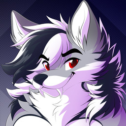 anthro fangs male red_eyes smile smirk solo teeth leo-wolf storm_dancer canid canine canis mammal vampire wolf 1:1 hi_res