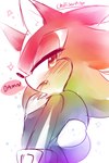 ambiguous_gender anthro iridescent iridescent_fur multicolored_body profanity rainbow_body simple_background solo sparkles speech_bubble text white_background spacecolonie sega sonic_the_hedgehog_(series) shadow_the_hedgehog eulipotyphlan hedgehog mammal 2015 2:3 colorful_theme english_text hi_res